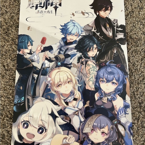 Genshin Impact Poster Set Japanese Game Anime - Picture 5 of 6